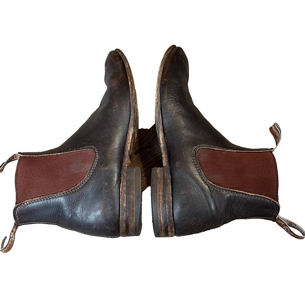 VTG R.M. Williams Chelsea Boot Brown Leather Womens 9 Mens 7.5 UK 6.5 EU 40